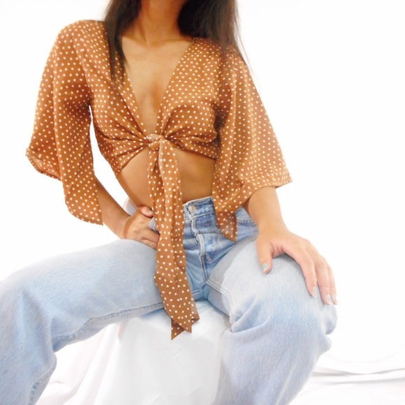 Amber Front Tie Polka - Picture 3 of 4